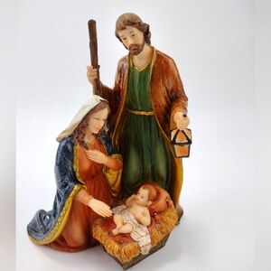 Joseph, Mary and baby Jesus figurine.